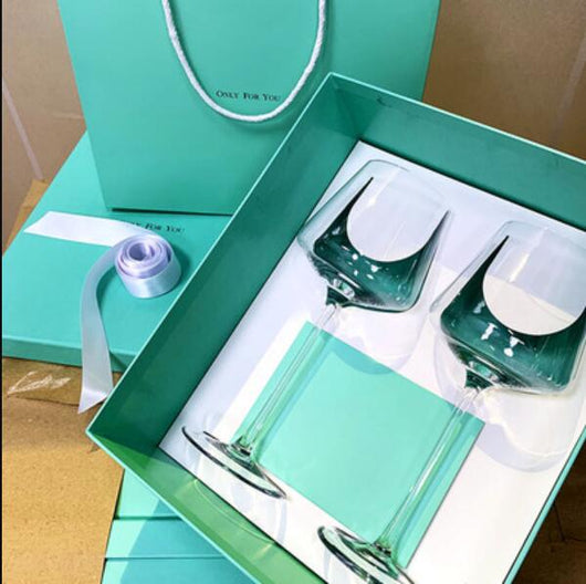 Juego de Copas de Vino Tinto Premium en Caja de Regalo - Cristal Elegante para Parejas