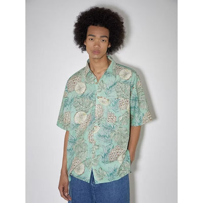 Camisa de Seda Floral Fresca para Hombre - Manga Corta Verano - Image 3