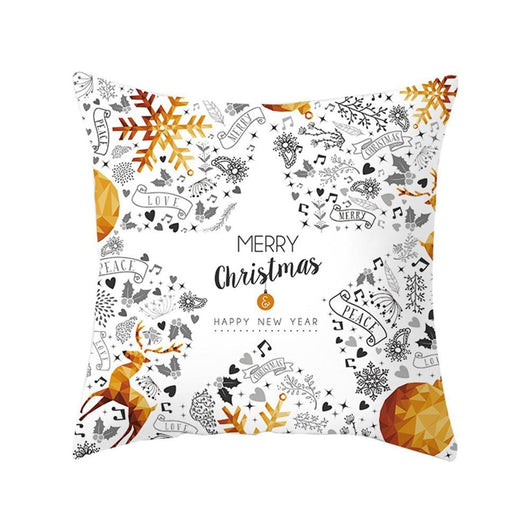 Funda de Almohada Navideña con Diseño de Ciervo y Patrón Geométrico - Image 25