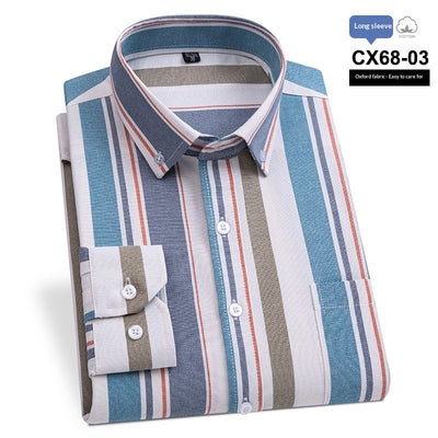 Camisa Oxford Slim Fit a Rayas para Hombre con Bolsillos - Image 6