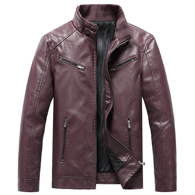 Chaqueta Acolchada de Cuero PU Estilo Coreano con Cuello Alzado para Hombre - Image 7