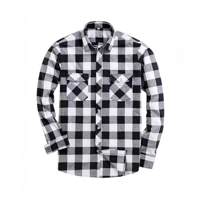 Camisa de Manga Larga con Solapa Elegante para Hombre - Image 5