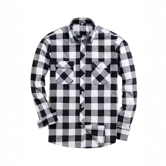 Camisa de Manga Larga con Solapa Elegante para Hombre - Image 5