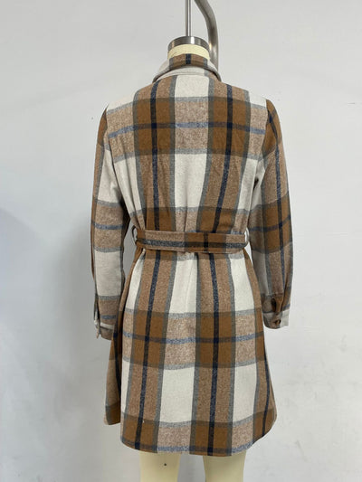 Vestido Camisero Línea A Midi con Cinturón Integrado - Image 21