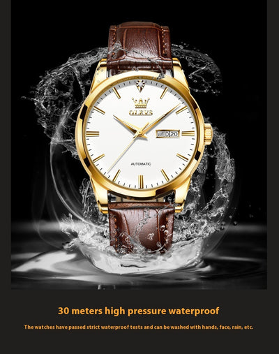 Reloj Mecánico para Hombre Elegante Resistente al Agua con Correa - Image 11