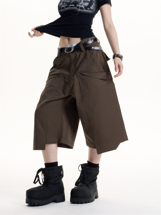 Pantalones Cargo Anchos Estilo Retro Americano para Mujer - Image 8