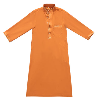 Camisa Larga de Cuello Mao con Botones - Estilo Oriente Medio - Image 30