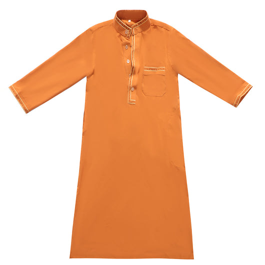 Camisa Larga de Cuello Mao con Botones - Estilo Oriente Medio - Image 30