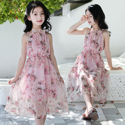Vestido Infantil Floral con Tirantes Ajustables - Image 6