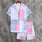 Conjunto Retro 2 Piezas: Playera y Shorts Estampado 3D Contraste