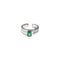 All-match Micro Inlaid Zircon Textured Sterling Plateado Ring Blanco Dorado Color Adjustable Opening