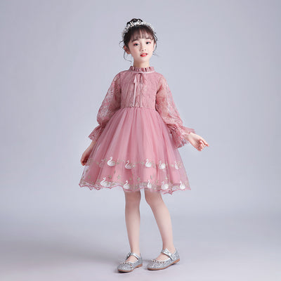 Vestido de Princesa Infantil con Falda de Tul Esponjoso para Niñas
