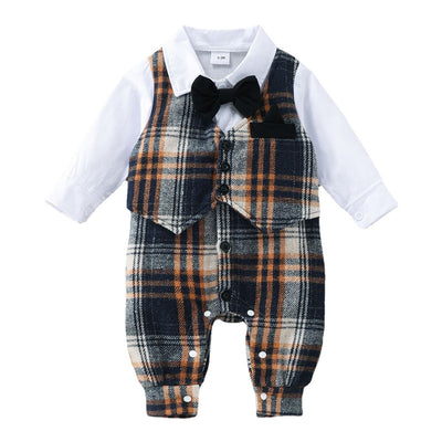 Mono Caballero para Bebé Niño con Chaleco Cuadros Primavera Otoño - Image 13