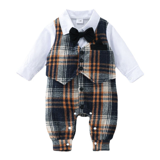 Mono Caballero para Bebé Niño con Chaleco Cuadros Primavera Otoño - Image 13