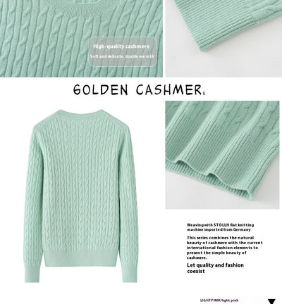 Suéter de Cuello Redondo para Mujer en Cashmira Pura - Image 12