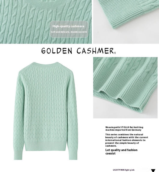 Suéter de Cuello Redondo para Mujer en Cashmira Pura - Image 12