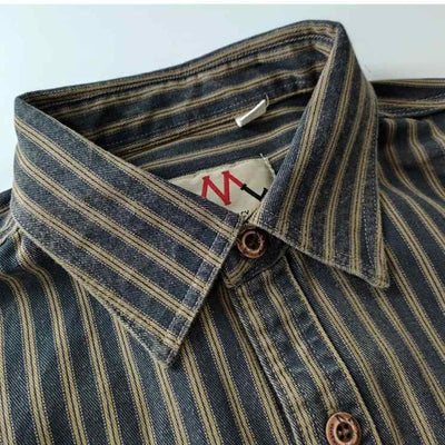 Camisa Casual de Algodón Vintage con Lavado Pesado para Hombre - Image 4