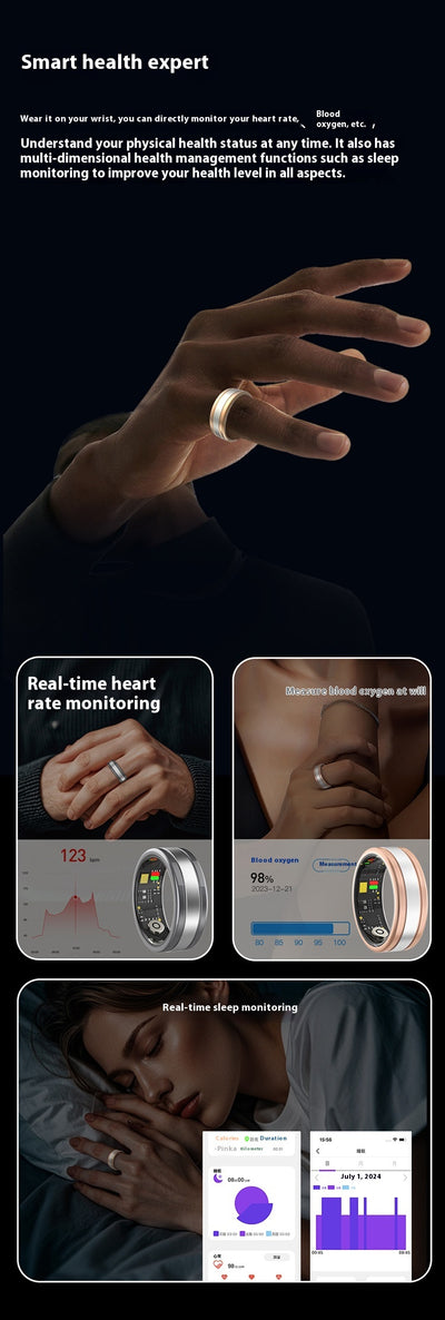 Anillo Inteligente con Monitor de Frecuencia Cardíaca, Oxígeno y Sueño - Image 13