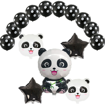 Globos Decorativos de Aluminio Diseño Panda para Fiestas Infantiles
