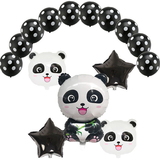Globos Decorativos de Aluminio Diseño Panda para Fiestas Infantiles