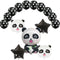 Globos Decorativos de Aluminio Diseño Panda para Fiestas Infantiles