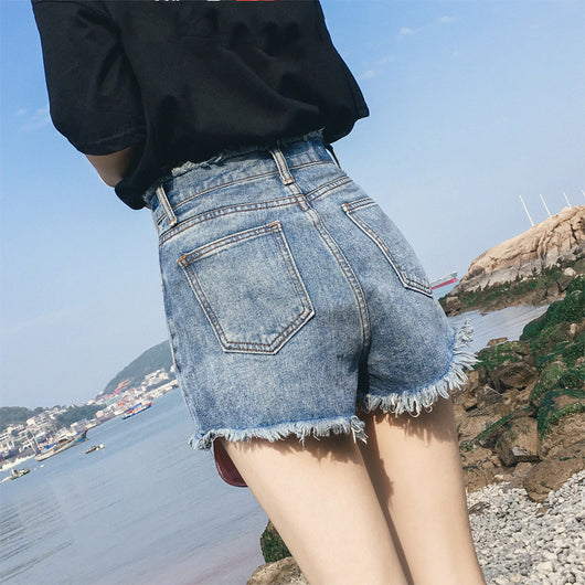 Shorts de Mezclilla Cintura Alta Holgados para Verano - Image 10