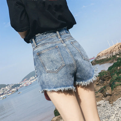 Shorts de Mezclilla Cintura Alta Holgados para Verano - Image 8