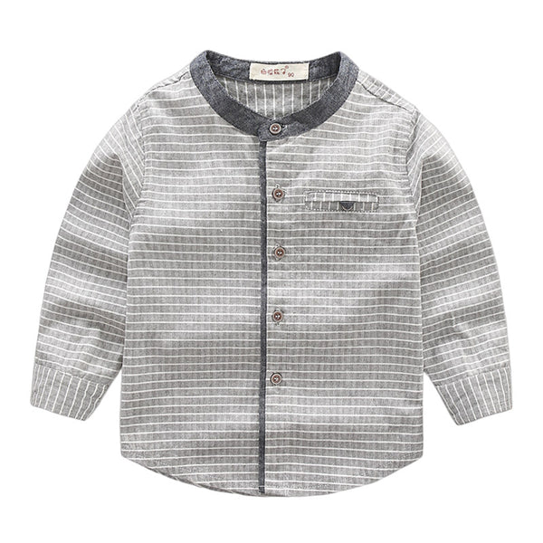 Camisa de Cuello Alto a Rayas para Niños y Bebés - Image 4