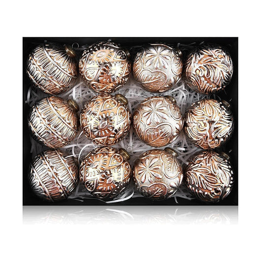 Set de 12 Esferas Navideñas Retro 8CM - Decoraciones Clásicas - Image 6