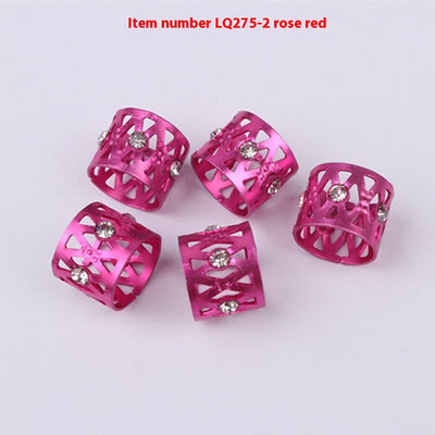 Anillos para Cabello y Pelucas con Joyas - Set de 7 Colores en Aluminio - Image 23
