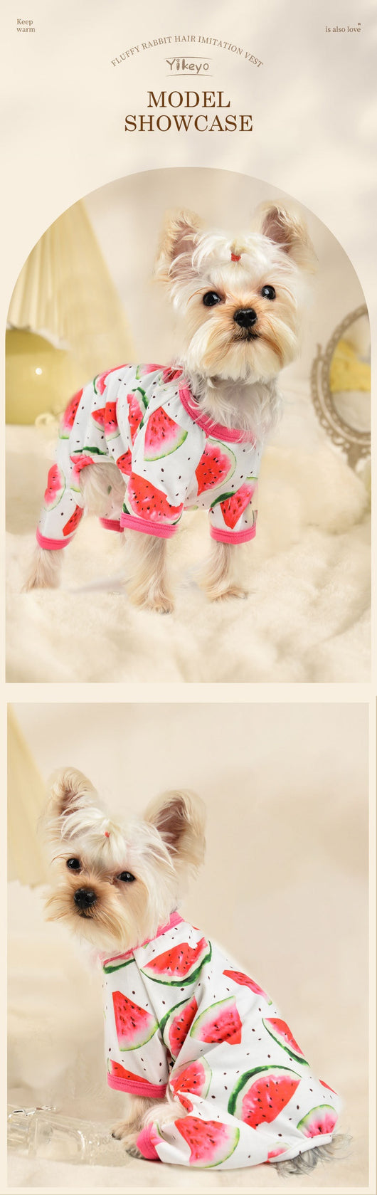 Mono para Mascotas con Estampado de Sandía - Traje de Cuatro Patas - Image 11