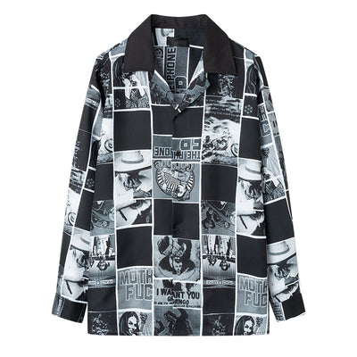 Camisa Manga Larga Estampado Cómics Flores Retro - Image 5