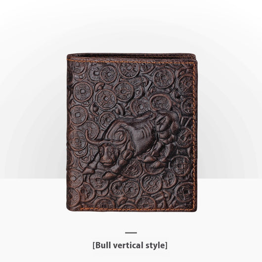 Cartera de Cuero Artesanal Grabada Retro para Hombre - Image 37