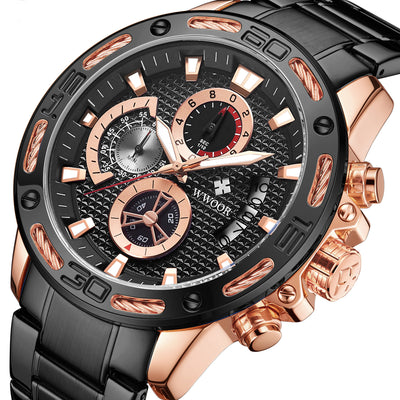 Reloj de Acero Inoxidable para Hombre con Movimiento de Cuarzo - Image 16