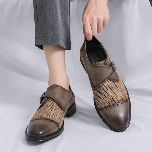 Sandalias de Cuero Respirable con Punta Afilada - Comodidad Casual