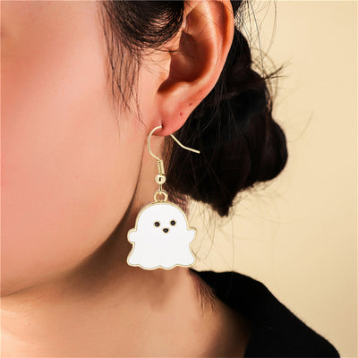 Aretes Halloween Calabaza Goteo de Aceite Aleación Joyería Espeluznante