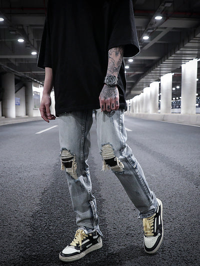 Jeans Camuflado Desgastado con Parches Estilo Urban - Image 4