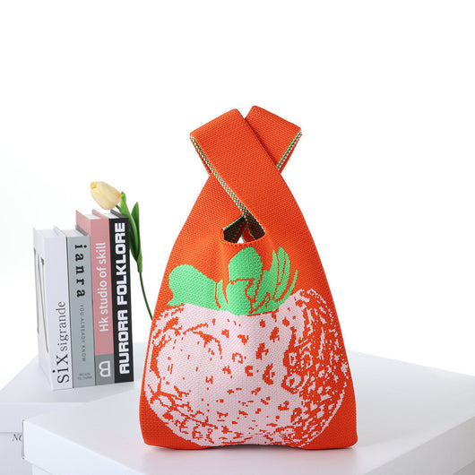 Bolsa de Compras Tejida a Cuadros con Rayas en Contraste - Image 25