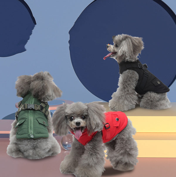 Abrigo Térmico para Perros con Cierre - Ropa de Invierno Impermeable
