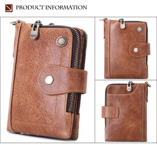 Bolsa de Cuero Genuino con Cierre de Hebilla - Estilo Casual y Versátil - Image 15