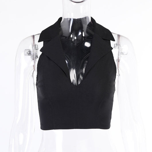 Blusa Tirante Escote Profundo sin Mangas para Mujer - Image 4