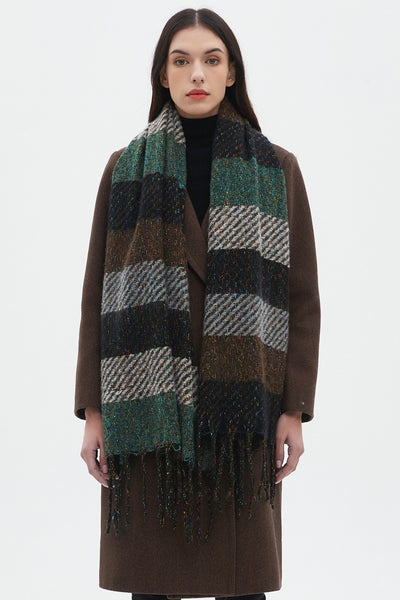 Bufanda Unisex a Rayas con Borlas - Cuello Cálido Europeo y Americano - Image 16