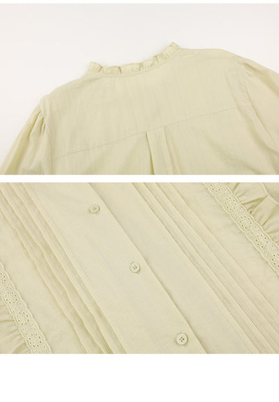 Blusa Elegante de Botones con Cuello Loto - Image 6