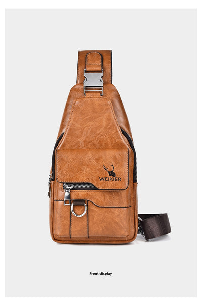 Bolsa de Pecho Retro para Hombre - Gran Capacidad Impermeable - Image 25