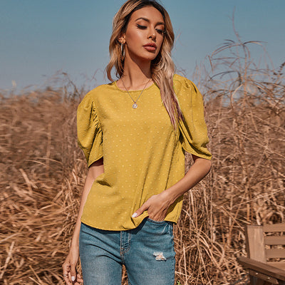 Blusa Suelta de Color Liso Versátil para Combinar - Image 5