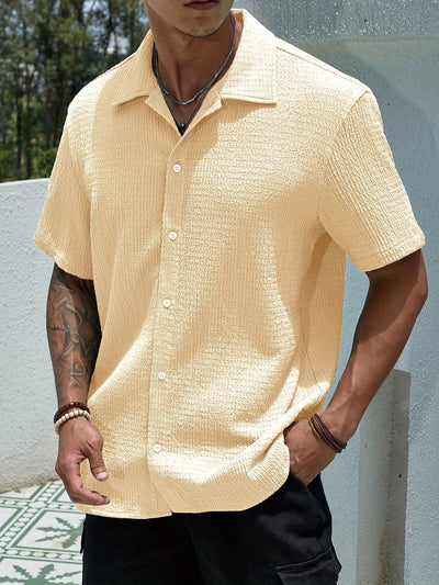 Camisa Casual Retro Resort con Cuello Solapa para Hombre - Image 9