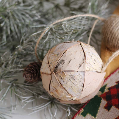 Esferas Navideñas Decorativas de Rafia y Corteza Natural - Image 22
