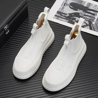 Botas Blancas de Hombre Invierno Terciopelo con Suela Gruesa - Image 14