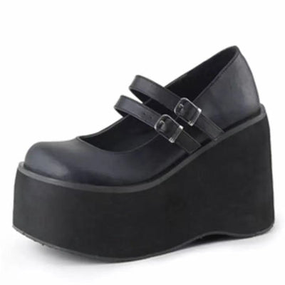 Zapatos Mary Jane Vintage con Suela Plataforma y Punta Redonda en Charol - Image 12
