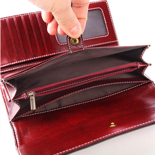 Billetera Larga de Cuero para Mujer con Múltiples Compartimentos - Image 5